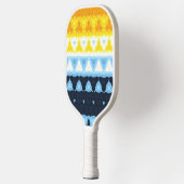 Boho Groovy Geometric Abstrakt AroAce Pride Flag Pickleball Schläger (Links)