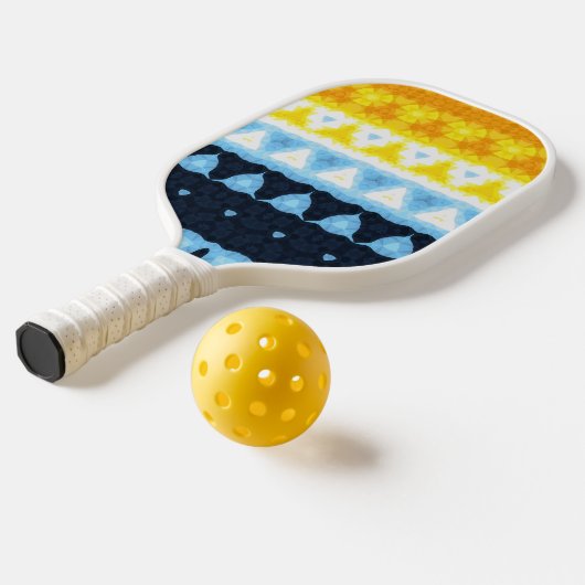 Boho Groovy Geometric Abstrakt AroAce Pride Flag Pickleball Schläger (Ablage2  )