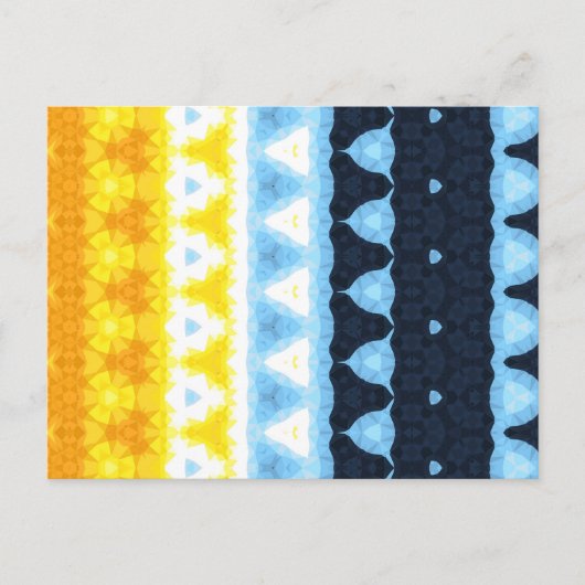 Boho Groovy Geometric Abstrakt AroAce Pride Flag Postkarte (Vorderseite)