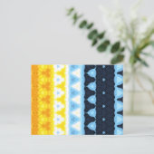 Boho Groovy Geometric Abstrakt AroAce Pride Flag Postkarte (Stehend Vorderseite)
