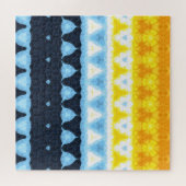 Boho Groovy Geometric Abstrakt AroAce Pride Flag Puzzle (Horizontal)