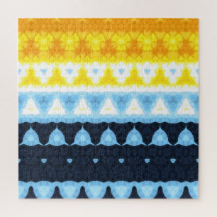 Boho Groovy Geometric Abstrakt AroAce Pride Flag Puzzle