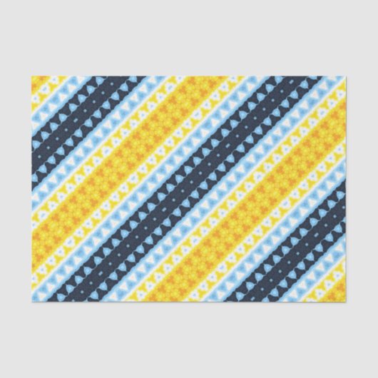 Boho Groovy Geometric Abstrakt AroAce Pride Flag Seidenpapier (Vorderseite)