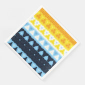 Boho Groovy Geometric Abstrakt AroAce Pride Flag Serviette (Ecke)