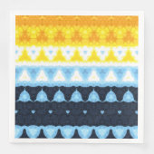 Boho Groovy Geometric Abstrakt AroAce Pride Flag Serviette (Vorderseite)