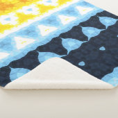 Boho Groovy Geometric Abstrakt AroAce Pride Flag Sherpadecke (3/4)