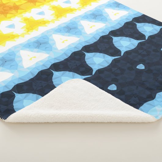 Boho Groovy Geometric Abstrakt AroAce Pride Flag Sherpadecke (3/4)