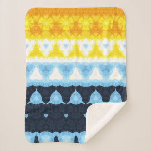 Boho Groovy Geometric Abstrakt AroAce Pride Flag Sherpadecke