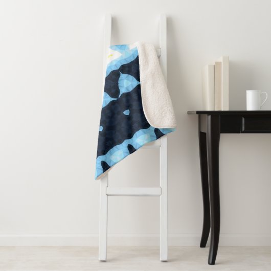 Boho Groovy Geometric Abstrakt AroAce Pride Flag Sherpadecke (Beispiel)