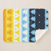 Boho Groovy Geometric Abstrakt AroAce Pride Flag Sherpadecke (Vorderseite (Horizontal))