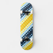 Boho Groovy Geometric Abstrakt AroAce Pride Flag Skateboard (Vorderseite)