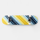 Boho Groovy Geometric Abstrakt AroAce Pride Flag Skateboard (Horizontal)