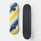 Boho Groovy Geometric Abstrakt AroAce Pride Flag Skateboard (Vorderseite)