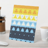 Boho Groovy Geometric Abstrakt AroAce Pride Flag Sockelschild (In SItu)