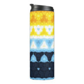 Boho Groovy Geometric Abstrakt AroAce Pride Flag Thermosbecher (Nach rechts gedreht)
