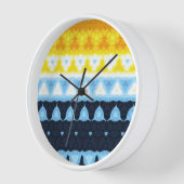 Boho Groovy Geometric Abstrakt AroAce Pride Flag Uhr (Winkel)