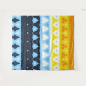 Boho Groovy Geometric Abstrakt AroAce Pride Flag Wandteppich (Vorderseite (Horizontal))