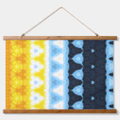 Boho Groovy Geometric Abstrakt AroAce Pride Flag Wandteppich Mit Holzrahmen (Vorderseite 3)
