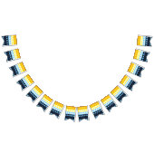 Boho Groovy Geometric Abstrakt AroAce Pride Flag Wimpelkette (Alle)