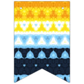 Boho Groovy Geometric Abstrakt AroAce Pride Flag Wimpelkette (Zweite Fahne)