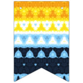 Boho Groovy Geometric Abstrakt AroAce Pride Flag Wimpelkette (Dritte Fahne)
