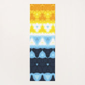Boho Groovy Geometric Abstrakt AroAce Pride Flag Yogamatte (Rückseite)