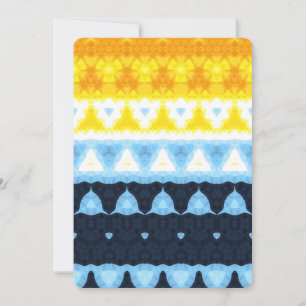Boho Groovy Geometrische Abstrakte AroAce Pride-Fl Feiertagskarte