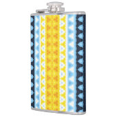 Boho Groovy Geometrische Abstrakte AroAce Pride-Fl Flachmann (Links)