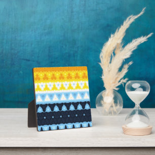 Boho Groovy Geometrische Abstrakte AroAce Pride-Fl Fotoplatte