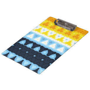 Boho Groovy Geometrische Abstrakte AroAce Pride-Fl Klemmbrett