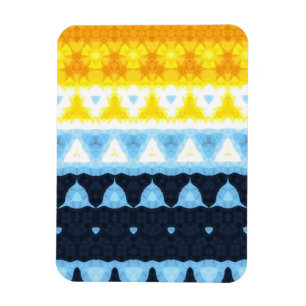 Boho Groovy Geometrische Abstrakte AroAce Pride-Fl Magnet