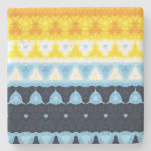 Boho Groovy Geometrische Abstrakte AroAce Pride-Fl Steinuntersetzer