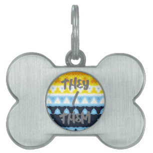 Boho Groovy Geometrische Abstrakte AroAce Pride-Fl Tiermarke