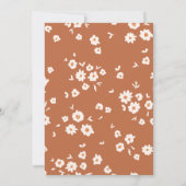 Boho Groovy Meadow Wildblume Babydusche Einladung (Rückseite)