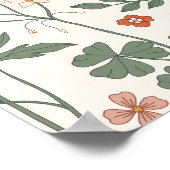 Boho Groovy Meadow Wildblume Babydusche Willkommen Poster (Ecke)