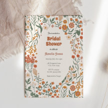 Boho Groovy Meadow Wildblume Brautparty