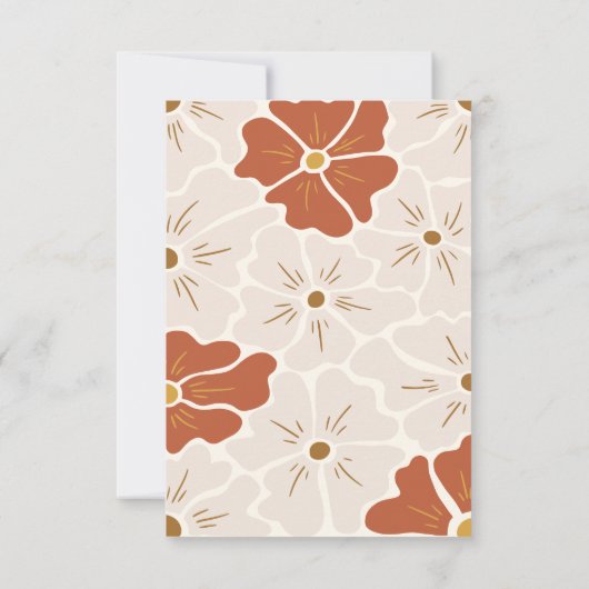 Boho Groovy Mommy oder Daddy Baby Showgame Card RSVP Karte (Rückseite)