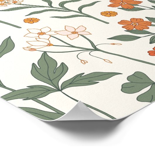 Boho Groovy Wildblume Brautparty Willkommen Poster (Ecke)