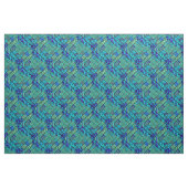 Boho grün-blaues abstraktes Stammes- Muster Stoff (Yard (91,4 cm))