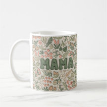 Boho-Grün-Blumenmuster Mama