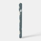 Boho Grün Farb Blätter Nahtloses Muster iPhone 15 Hülle (Linke Seite)