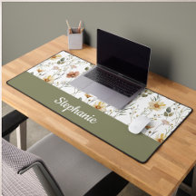 Boho-Grün-Wasserfarbe-Wildblumen-Monogramm-Name