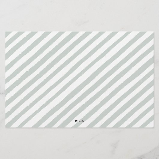 Boho grüne Jungen Dusche Vorhersagen Schreibwaren Briefpapier (Rückseite)