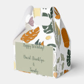 Boho grüne Monstera verlasse Naturgewohnheiten Geschenkschachtel (Rückseite)