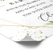 Boho grüne Mutter-Osa Bar signieren geometrisch go Poster (Ecke)