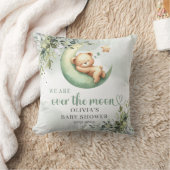 Boho grüne und goldene geschlechtsneutrale Teddybä Kissen (Decke)