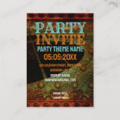 Boho Grunge Gitarren-Party Einladende Karte (Vorderseite)