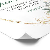 Boho-Grünpflanzen Open Bar 8x10 Tischschild Gold Poster (Ecke)