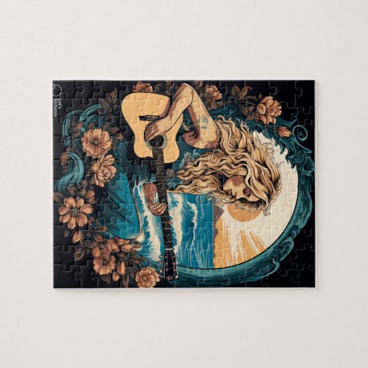 Boho Guitar Puzzle (Horizontal)