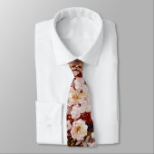 Boho H2 Dusty Rose Burgundy Mums DIY Hintergrund Krawatte (Gebunden)